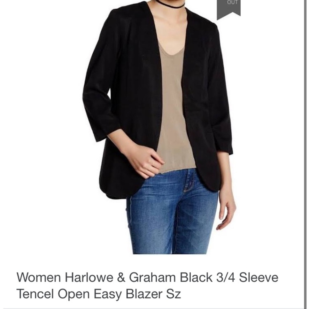HARLOWE & GRAHAM Tencel blazer